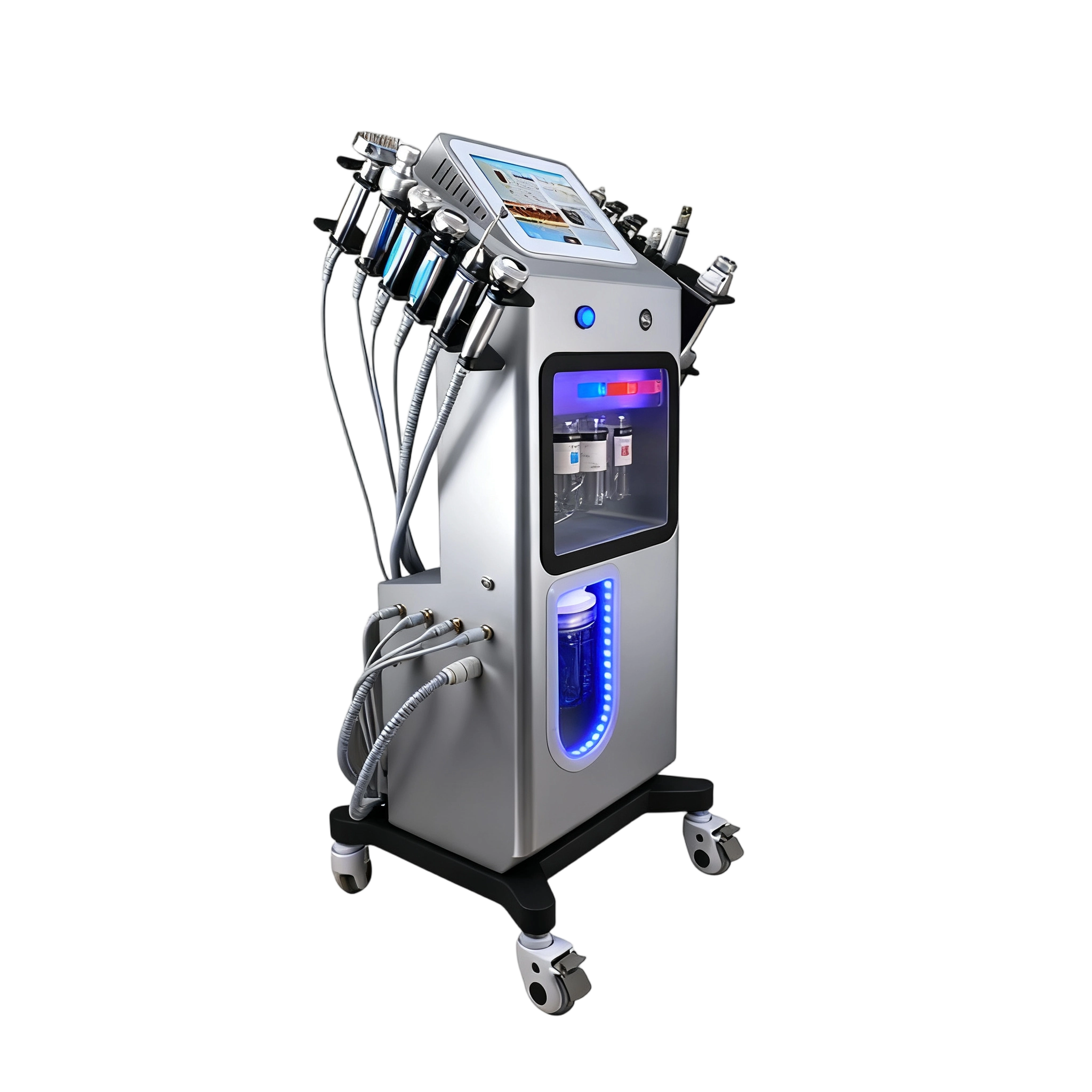 Oxygen Jet Aqua 10 в 1 Уход за кожей Гидродермабразия Hydra Machine Micro Spa Salon Домашнее глубокое очищающее средство для лица