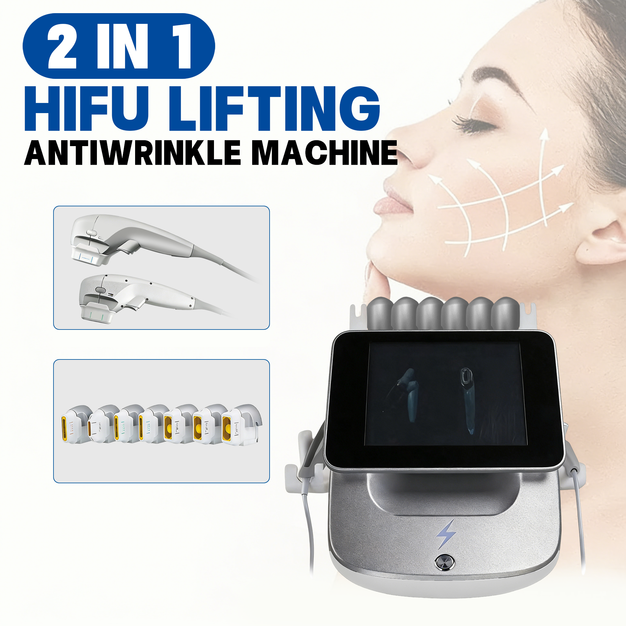 22dhifu Himfu Ultra Mptt Max 7dhifu Hiifu машина 7 картриджей 2 ручки Mptst Smas подтяжка лица для похудения и удаления морщин