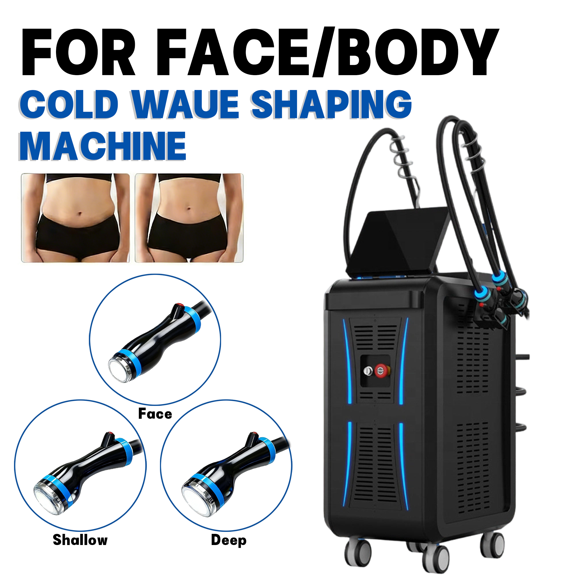 Профессиональный Onda Pro Cool Wave эффективно подтягивает кожу, делая ее более упругой, гладкой и молодой на вид