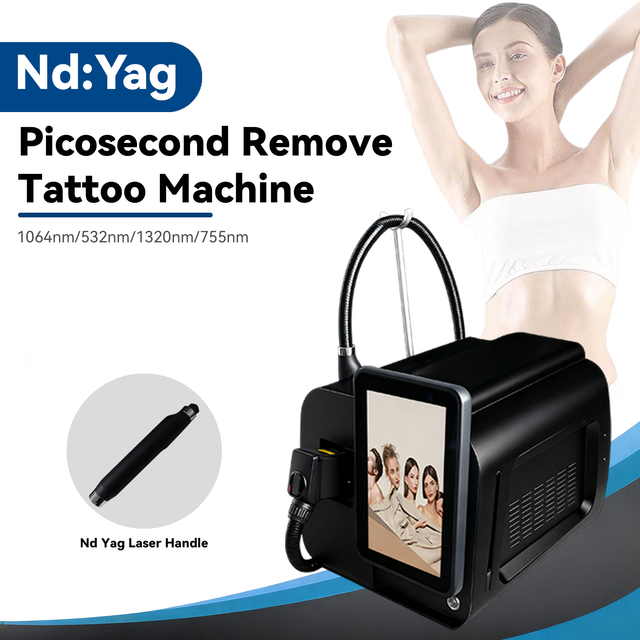 Мини Новое поступление Q Switched Nd Yag Laser 1064nm 532nm Carbon Peel Машина для удаления татуировок 