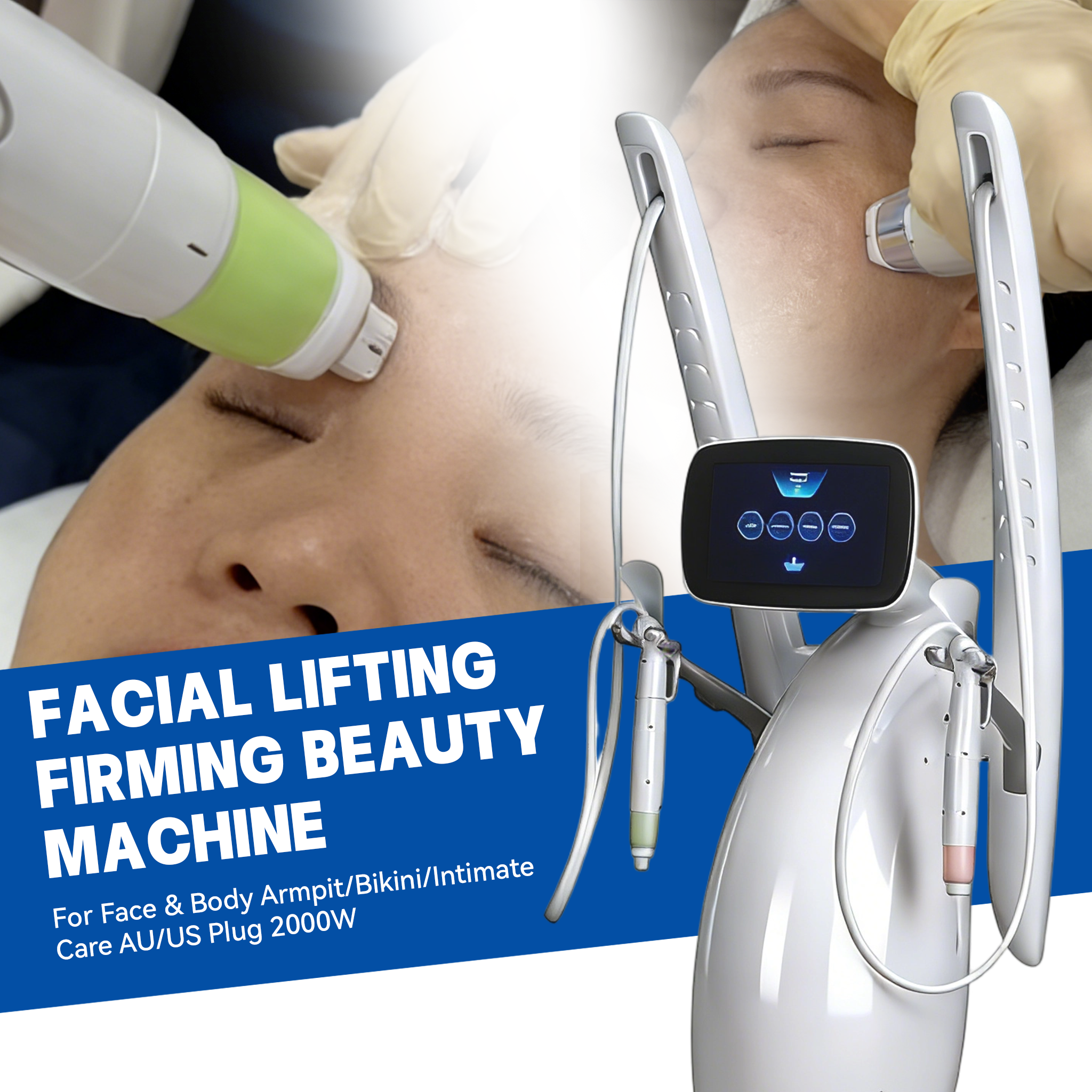 Вертикальное охлаждение 12d Hifu Skin Neck Multi Line Hif 360 Устройство для лица и тела Hif Аппарат для лифтинга