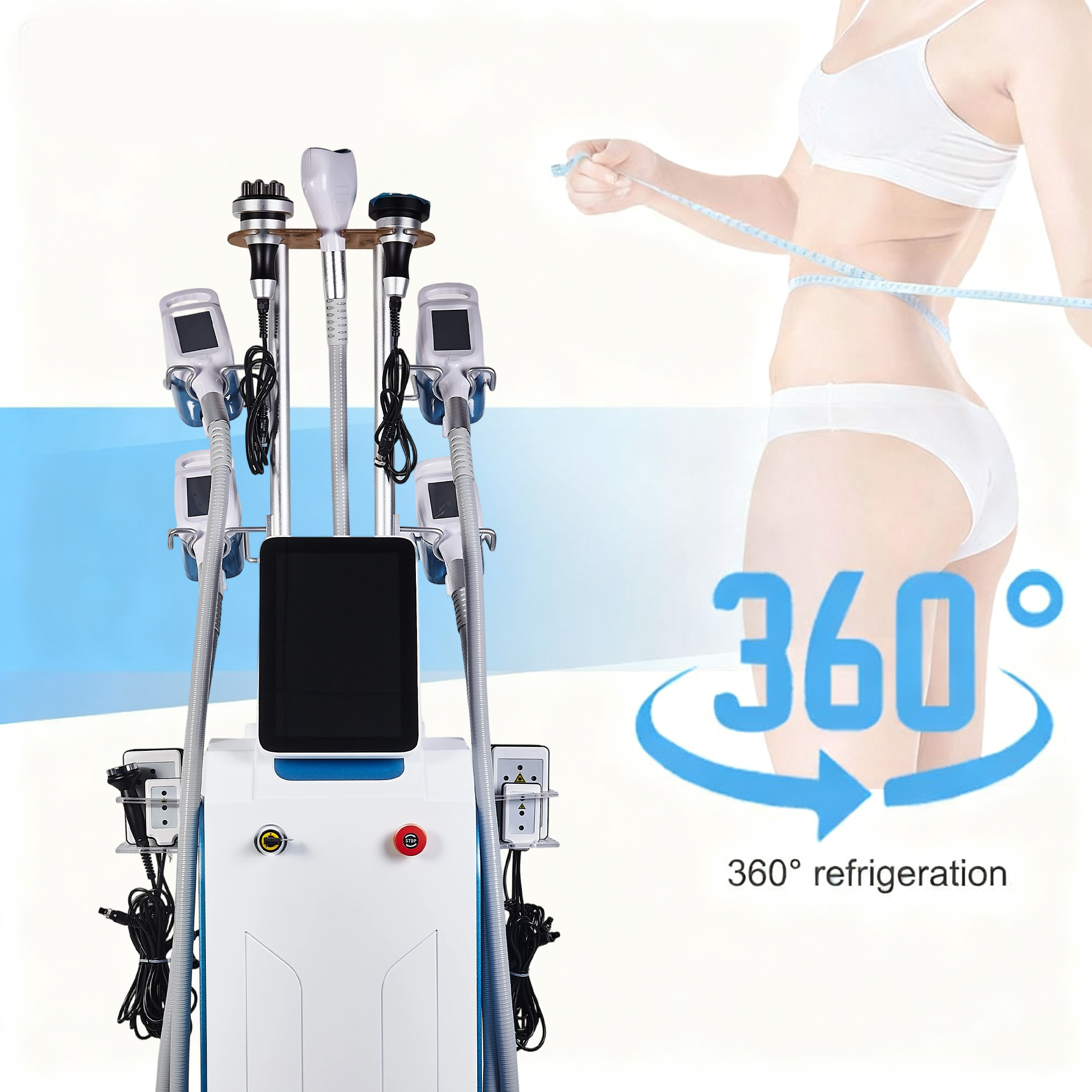 Pro 9in1 360 Криолиполиз для похудения Липолазер Rf Замораживание жира Холодные машины для скульптурирования тела Criolipolisis