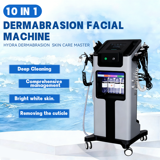 10 в 1 видимый лицевой аппарат с анализатором кожи Hydra Beauty Skin System Hydrodermabrasion Machine 