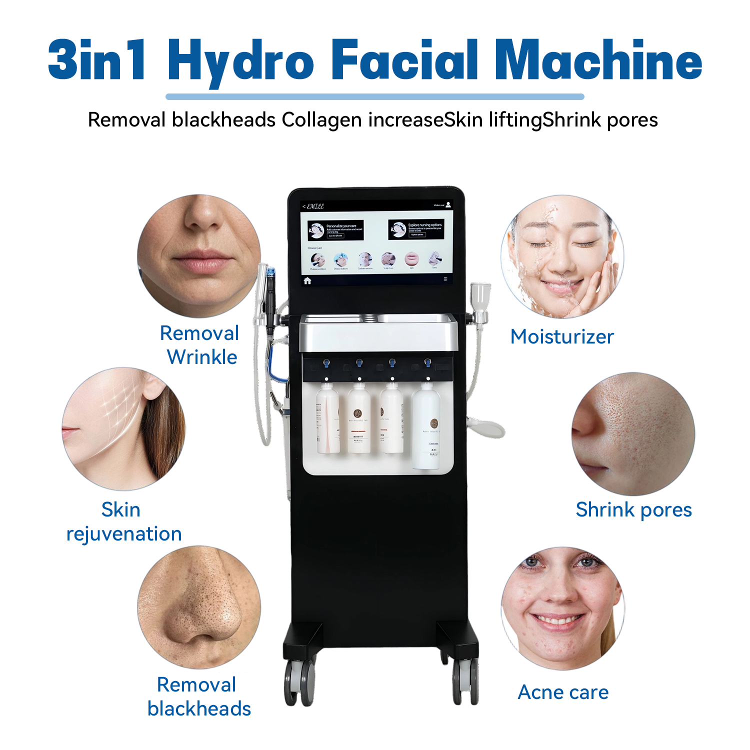 Hydrafaci 3 в 1 Hydra Cleanse & Peel Профессиональная машина для лица с сияющей кожей Vortex Beauty Skin