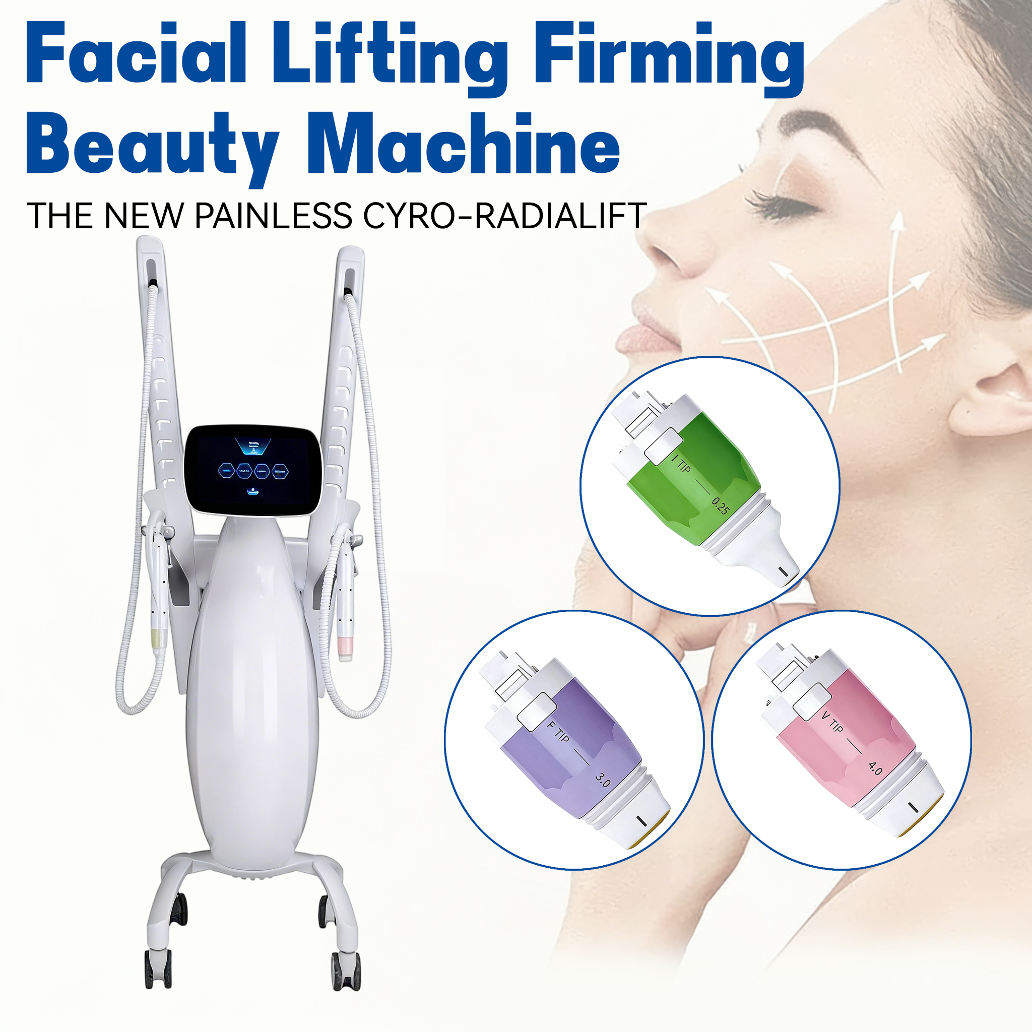 Вертикальное охлаждение 12d Hifu Skin Neck Multi Line Hif 360 Устройство для лица и тела Hif Аппарат для лифтинга