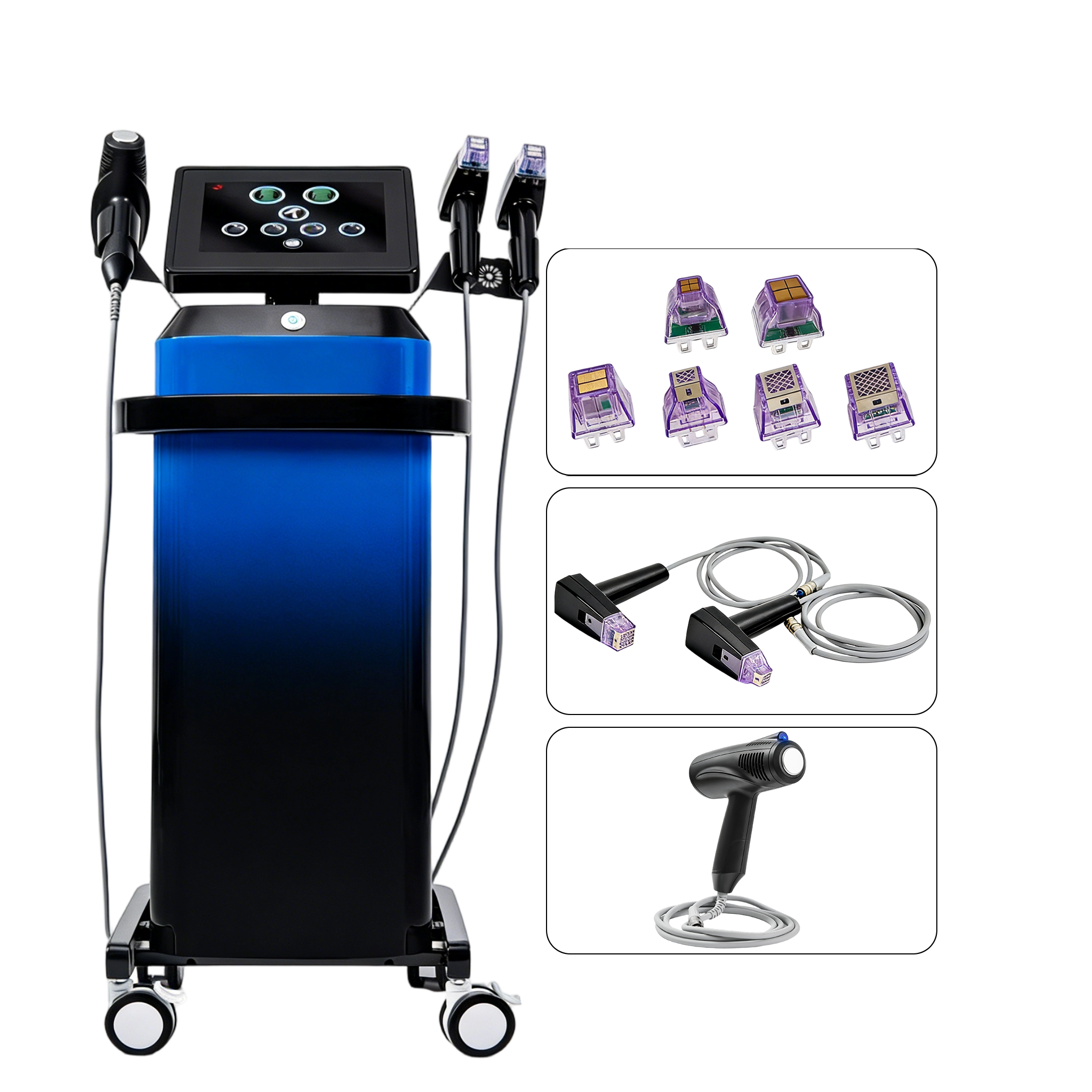 Радиочастотный аппарат Microneedling для 8 настольных компьютеров с воздушным охлаждением, коммерческого использования, дробное RF удаление морщин, растяжек