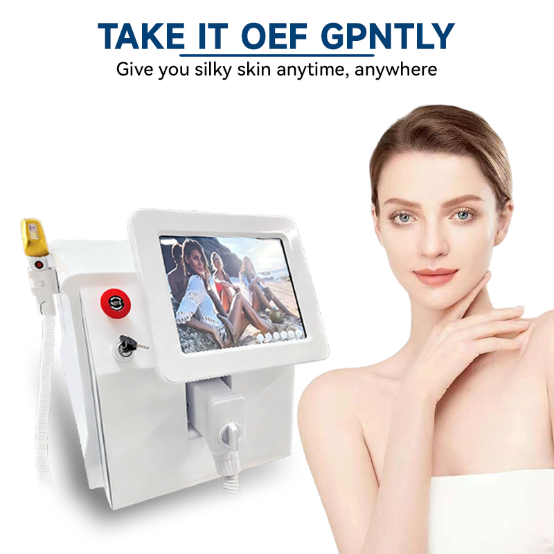Настольный диодный лазерный аппарат, тройной лазер 755, 808, 1064, 808 нм, безболезненное удаление волос, функция охлаждения льдом