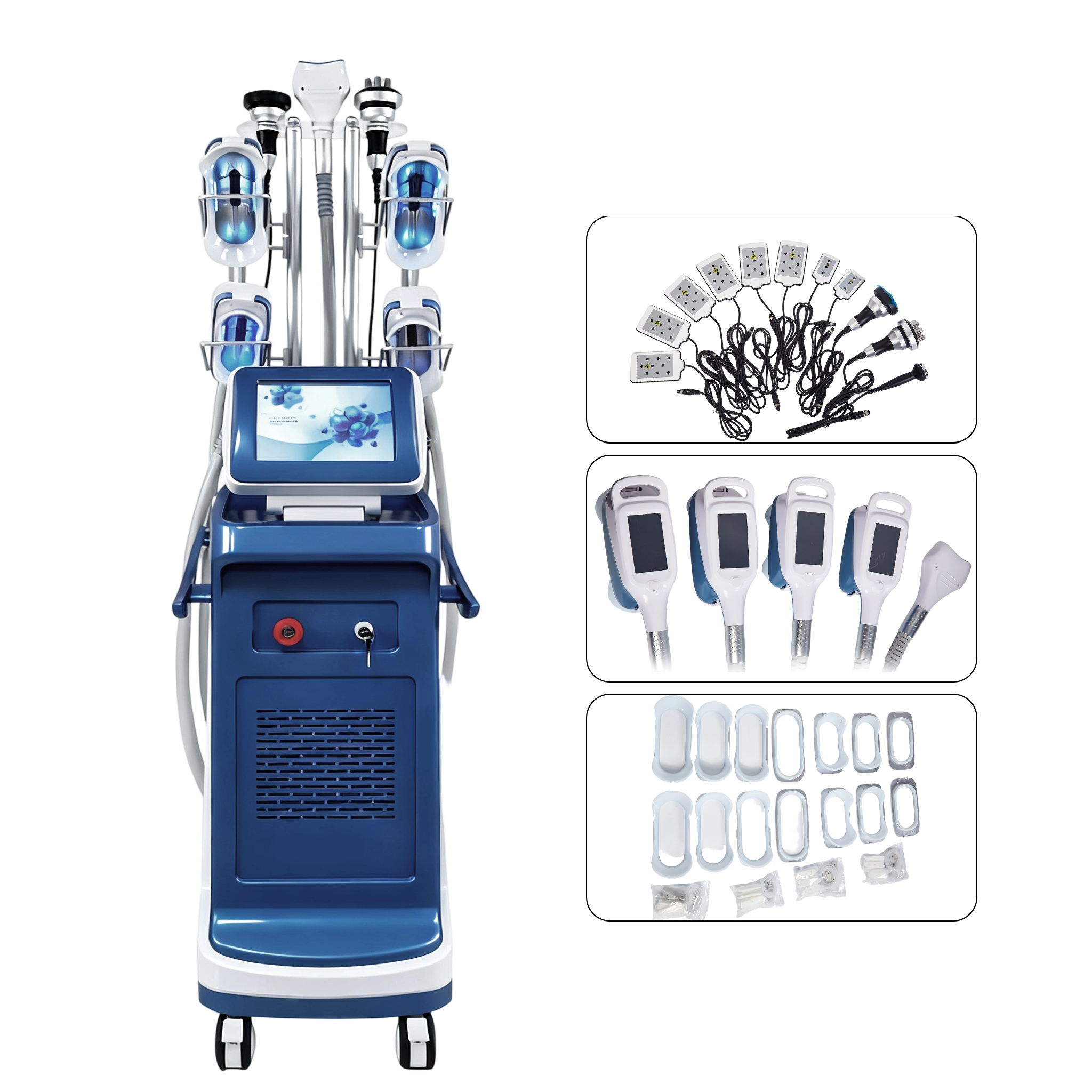 5 ручек 360 Cryo Cryolipolysis машина для похудения с вакуумной технологией для замораживания жировых отложений, потери веса и коррекции фигуры 