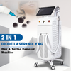 Odm OEM 2-в-1 3 волны 755 808 1064nm Диодный лазер для удаления волос + лазерная машина для удаления татуировок Nd Yag для подтяжки кожи